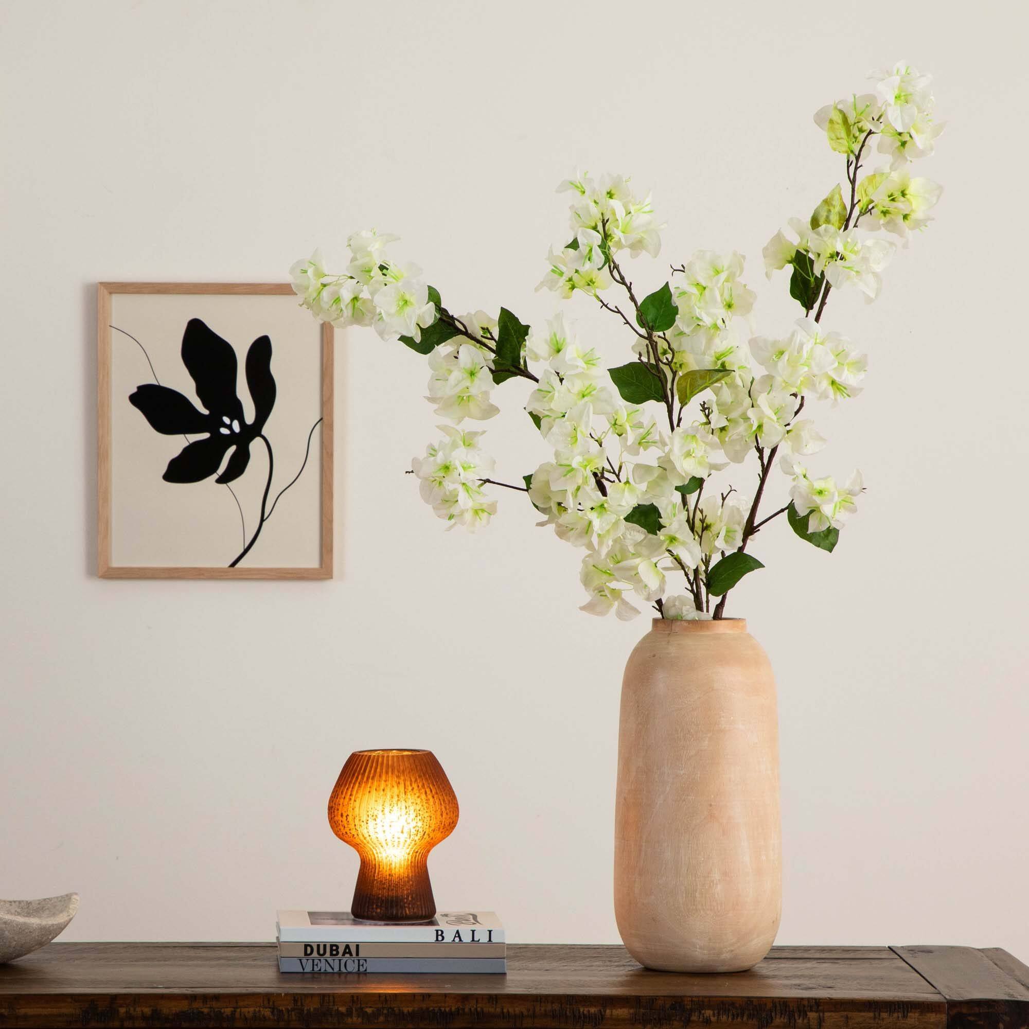 47" Cream Bougainvillea Flower Stems, 3ct.